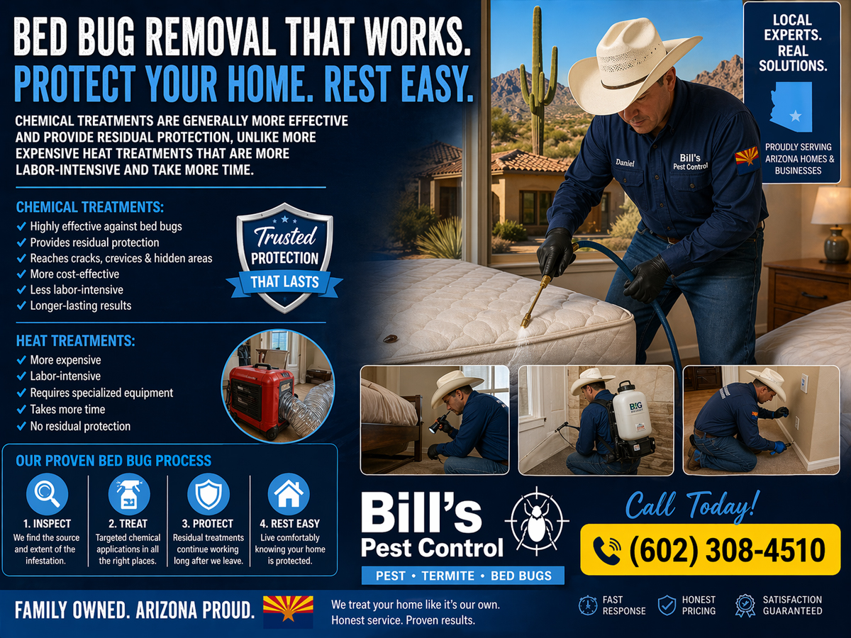 Queen Creek Bed Bug Exterminator Services that eradicate the bugs and keeps them from coming back!