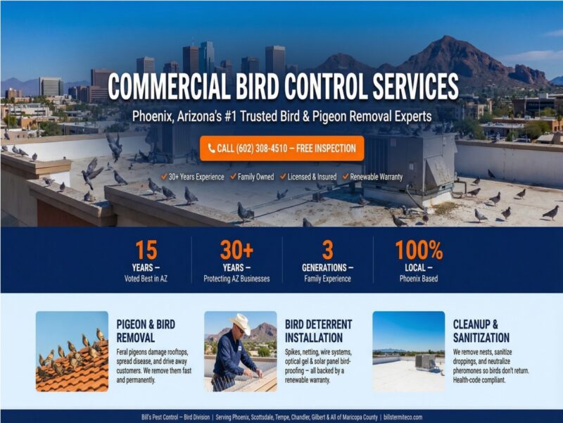 Commercial Bird Control Services Phoenix Az