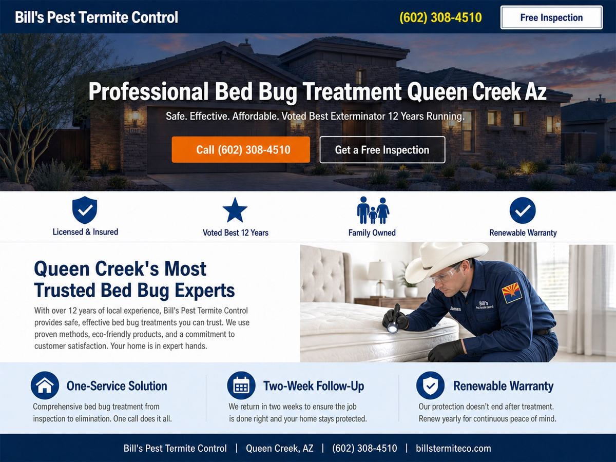 Professional Bed Bug Treatment Queen Creek Az